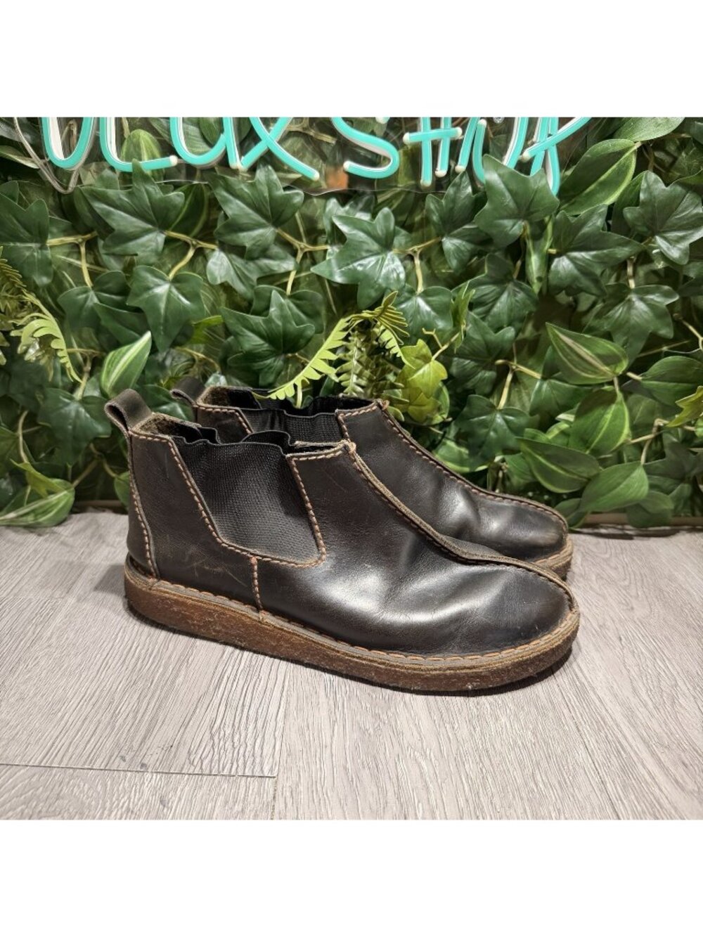 Clarks Originals Desert Trek Boots Mens Size 9 Brown Leather Ankle Shoes